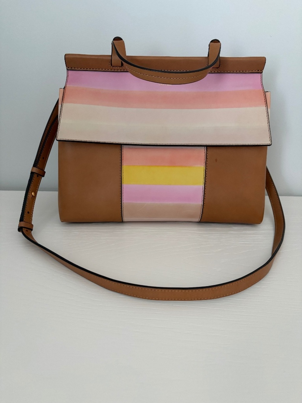 Tory Burch T Dégradé Satchel - Fresh Melon/Vachetta